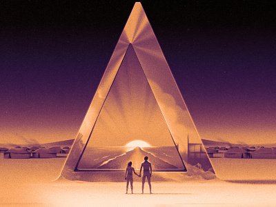 The March Onto Forever analog delat design fiction futuristic grain illustration music retro sci fi texture vector