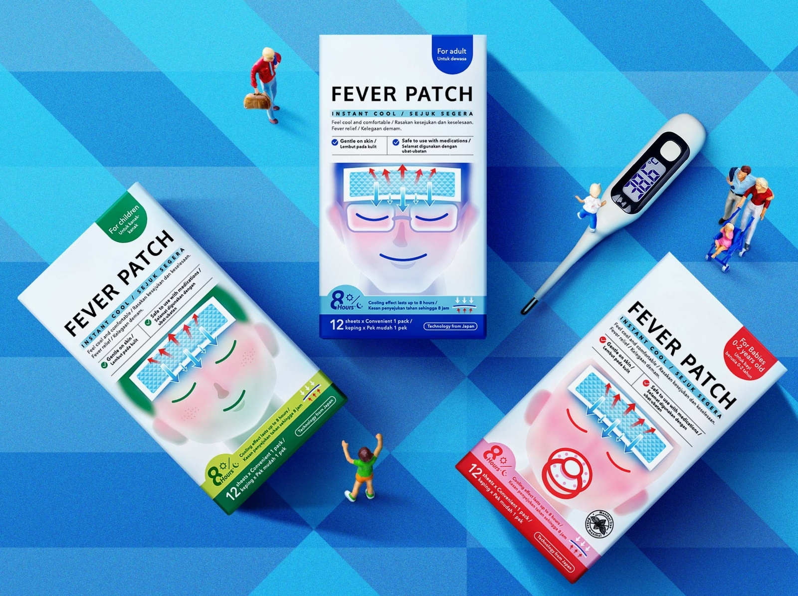 Fever Patch Packaging 包 装 设 计 by M&K Creative Design 『艺心设计』 on Dribbble