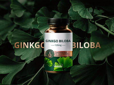 Ginkgo Biloba Dietary Supplement | 包 装 设 计 brand design ginkgo biloba health supplement packaging design