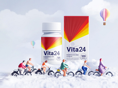 Vita24-Multivitamins & Minerals Packaging | 包 装 设 计 contemporary style health supplement multivitamins packaging design