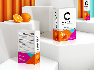 TRIMUNE C Dietary Supplement Packaging | 包 装 设 计 graphic design packaging design supplement vitamin c