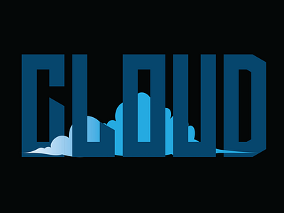 Cloud design illustration typography