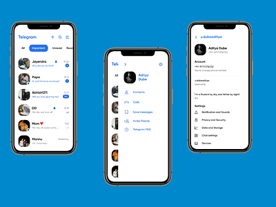 Telegram Redesign | Light Theme by Aditya Dube on Dribbble