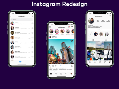 Instagram Redesign instagram lookingforjob redesign redesign concept ui uidesign