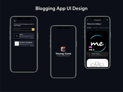 Blogging App UI Design