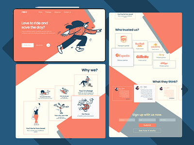 Landing page design Dribble 1