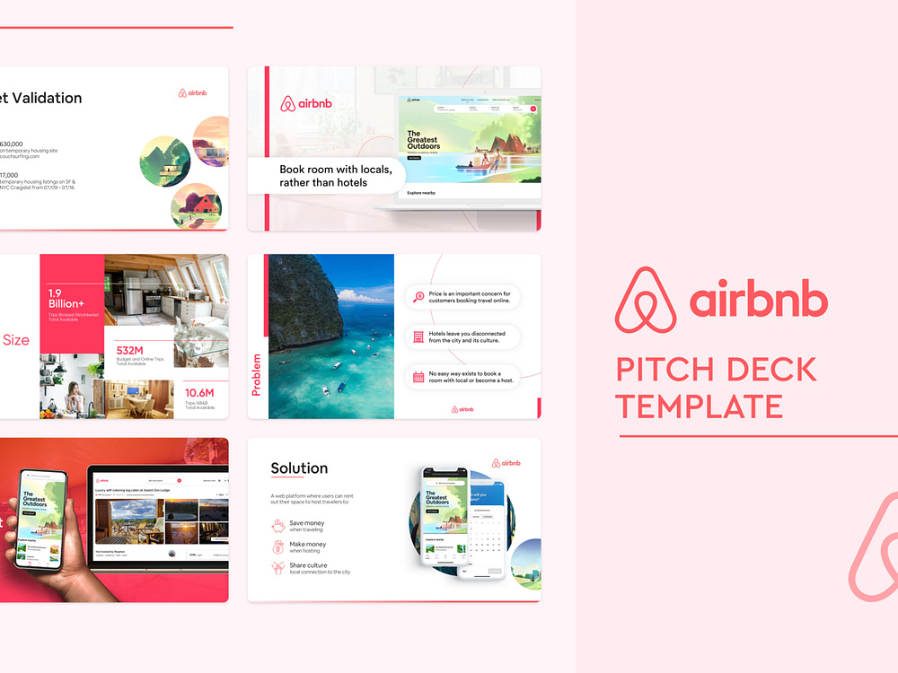 Airbnb Pitch Deck Template Redesigned 2021 by Slidebean