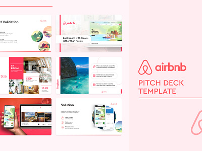 Airbnb Pitch Deck Template Redesigned - 2021 airbnb business design graphic design illustration pitch pitch deck pitch deck design pitch deck template pitchdeck ppt presentation presentation design presentation design inspiration presentation template slide deck slidebean startup template template design