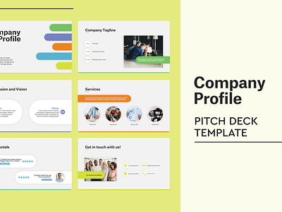 Company Profile Template business profile company profile design pitch deck pitchdeck presentation presentation design presentation template slide deck slide design slidebean