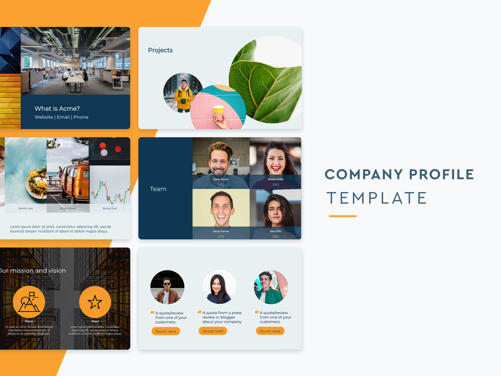 Company Profile Template By Slidebean On Dribbble