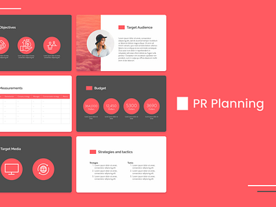 PR Planning Template design layout layoutdesign marketing marketing campaign pdf pitch deck pitch deck design ppt presentation presentation design presentation template template ui