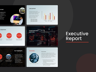 Executive Report Template business design marketing pdf pitch deck pitch deck design pitchdeck ppt presentation presentation design presentation template report slidebean template