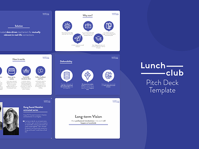 Lunchclub template pitch deck pitch deck design pitchdeck presentation design presentation template