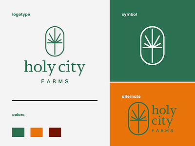 Holy City Farms branding design illustration logo logo design branding logo design concept logo designs vector