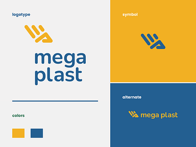 Megaplast branding design graphic design logo logo design branding logo design concept logo designs