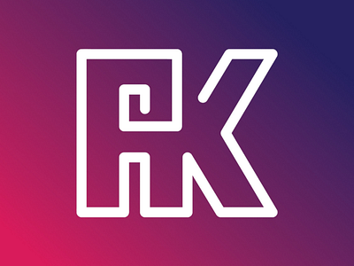 A + K MONOGRAM icon illustration logo monogram