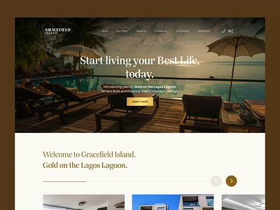 Gracefield Island Landing Page Exploration design landing landingpage page webdesigner