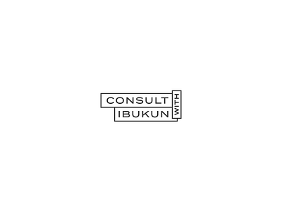 Logo Exploration for Consult With Ibukun - 2nd Version brand branding consultancy consulting creative design icon logo typography