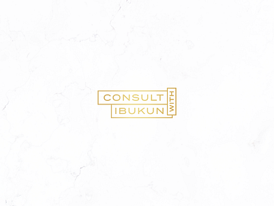 Logo Exploration for Consult With Ibukun - 2nd Version brand branding consultancy consulting creative design icon logo nigeria typography