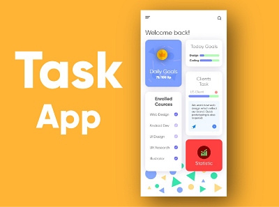 Task App android app app illustration ui ux web