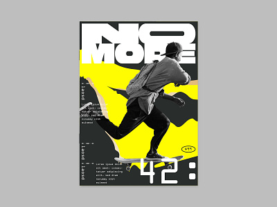 NoMore art black colors cover identity magazine skate street streetart type typogaphy