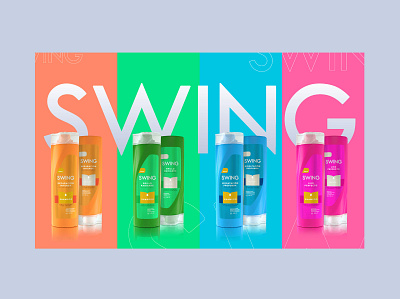 Shampoo / Swing art artdesign colors desing package packaging shampoo texture typography