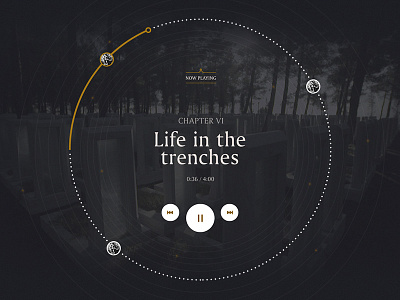 Chapters Player chapters circular design interactive documentary modern player ui