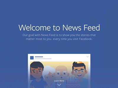 Facebook News Feed Microsite animation character animation facebook microsite parallax scroll scrolling website