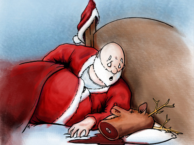 2011 Holiday Card card godfather holiday holiday card reindeer santa