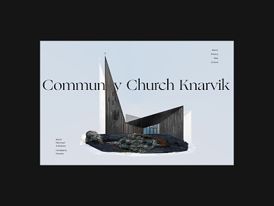 Community Church Knarvik landing architectural site community church knarvik design landing motion graphics ui ux ux design web web design website