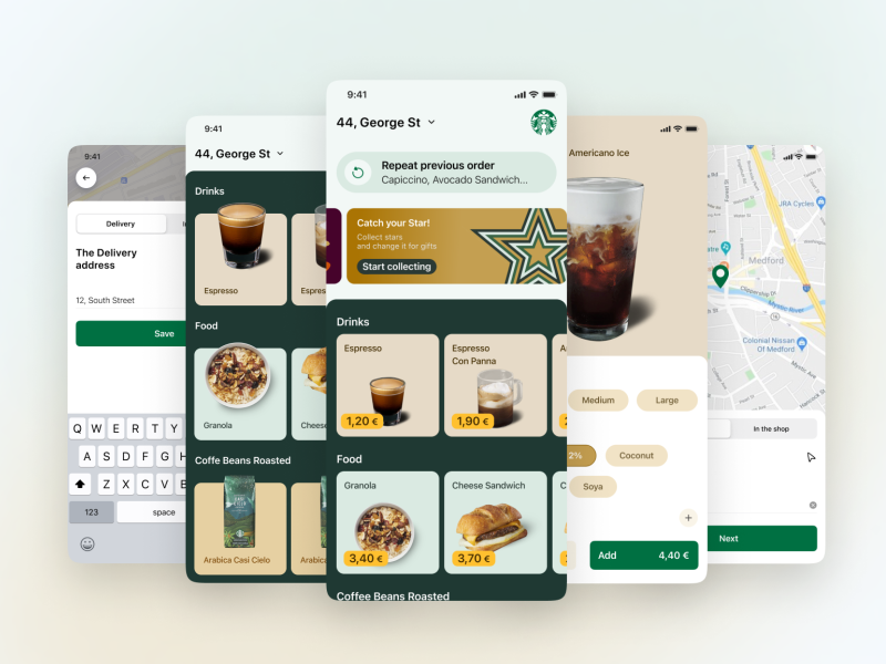 Concept redesign Starbucks app by Andrey Zverev on Dribbble