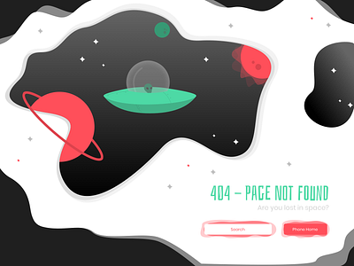 UIDaily 008- 404 Page 404 page alien illustration space ui uidaily uidaily 008 uidailychallenge vector