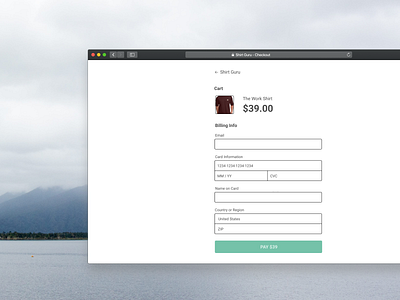 Minimal Ecomm Checkout Typography Practice