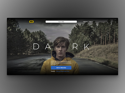 DARK - IMBD Landing Page Redesign imdb layout redesign visual design