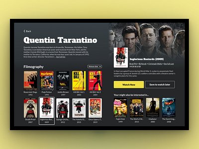 Smart TV Movie App movie app smart tv tv ui visual design