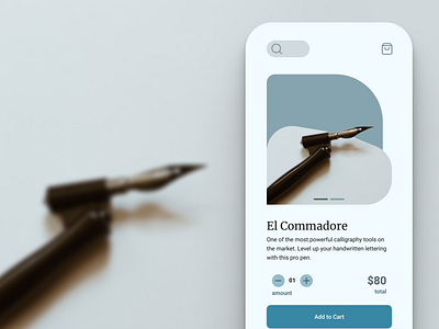 Fountain Pens E-Commerce Concept composition ecom elegant premium sharp ui visual design