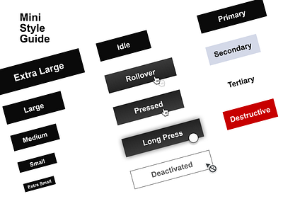 Mini Style Guide branding button design button states button style buttons design typography ui