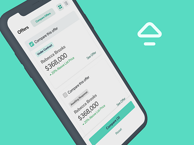 Compare Offers on Your Home using Homie composition typography ui ux visual design
