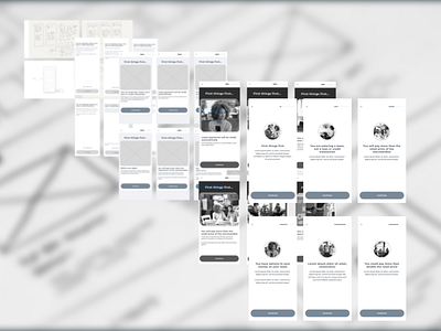 Onboarding visual design iteration iteration mid fi onboarding visual design visual process