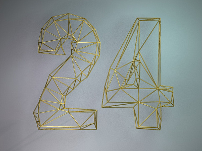 Countdown Lowpolytest5 14gold 3d countdown low poly much music typography