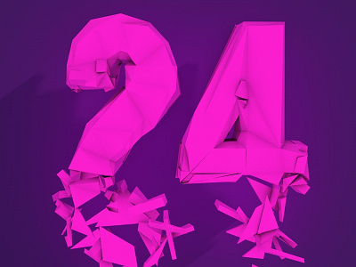 Countdown Lowpolytest5 11dark 3d countdown low poly much music typography