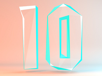 Countdown10 Rev01 3d countdown low poly much music typography