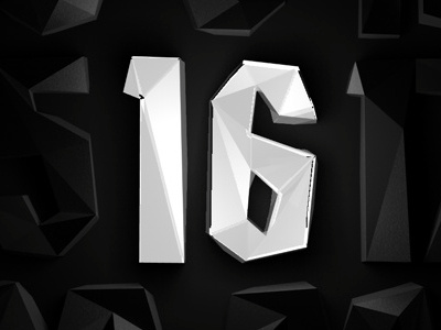 Countdown16 Rev01 3d countdown low poly much music typography