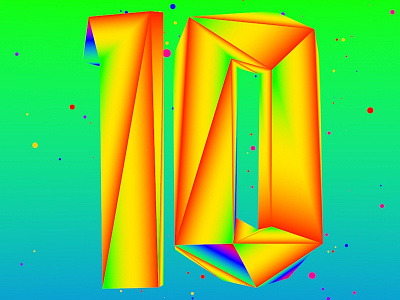 Countdown10 Rev02d 3d countdown low poly much music typography