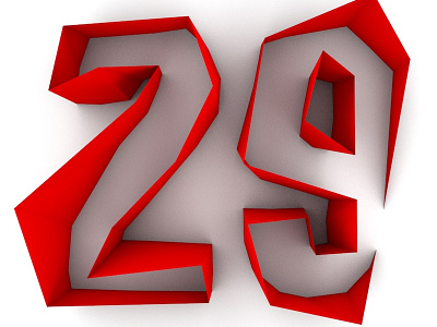 Countdown29 Rev07 3d countdown low poly much music typography