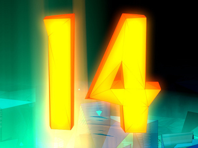 Countdown14 Rev03 3d countdown low poly much music typography