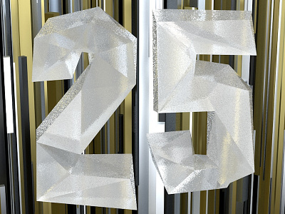 Countdown25 Rev05 3d countdown low poly much music typography