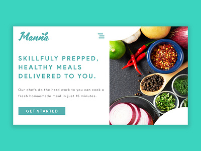 Manna Foods Minimalistic Web Design icon illustration minimal ux webdesign