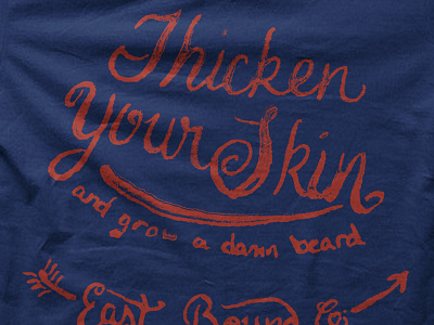 Thicken Your Skin Mockup dip pen handlettering logo design pen and ink screenprint tee design typography