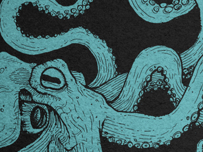 Octopus hand drawn illustration octopus pen and ink print